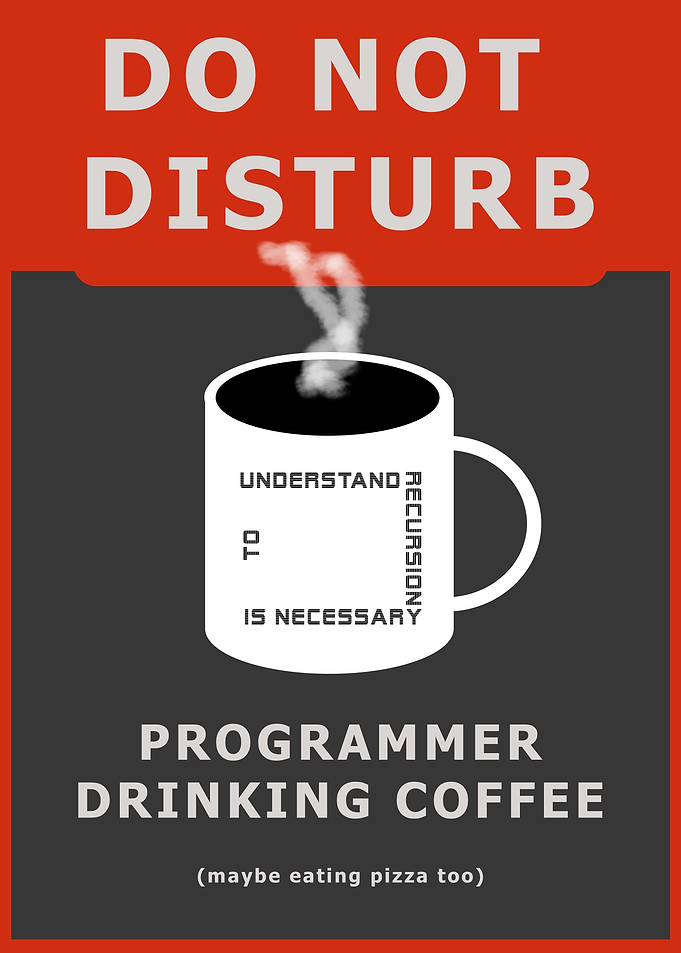 Programmer drinking coffee