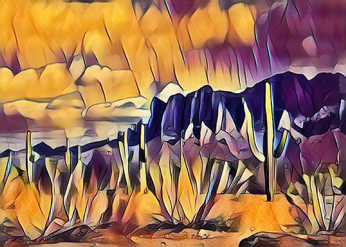Retro Arizona Desert