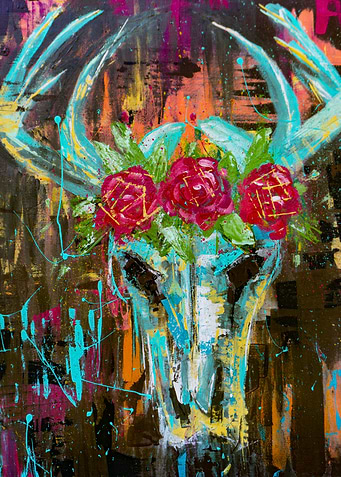 Deer Skull Flower Crown