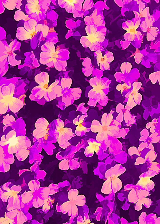 Pink flowers painting