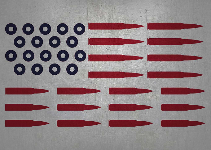 US Flag American Guns
