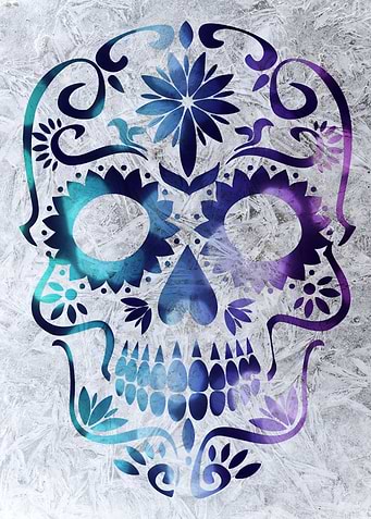 Sugar Skull Ice Blue