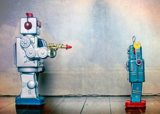 robots shooting