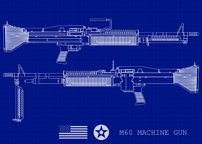 M60 Machine Gun Blueprint