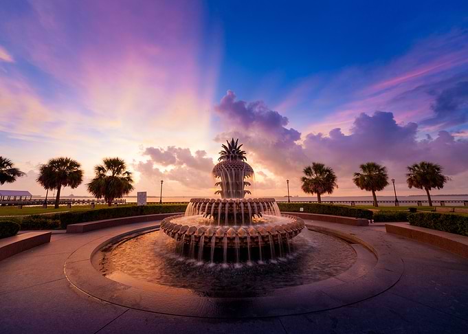 Pineapple Fountain Sunrise
