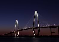 Ravenel Bridge At Night