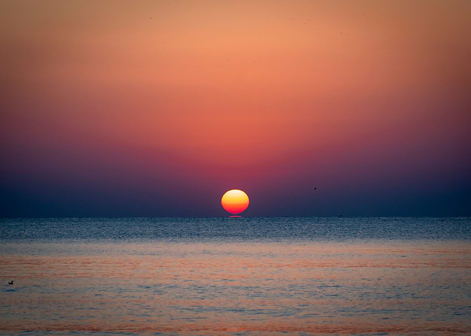 The sun is rising