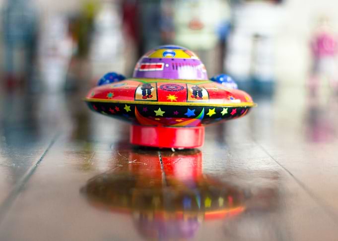 retro UFO toy