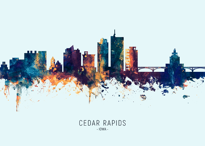 Cedar Rapids Iowa Skyline