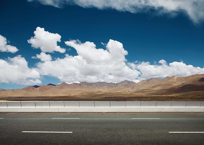 Empty Asphalt Road And Mou