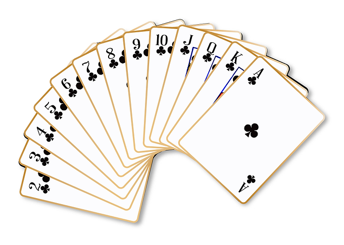 Clubs Suit Playing Cards