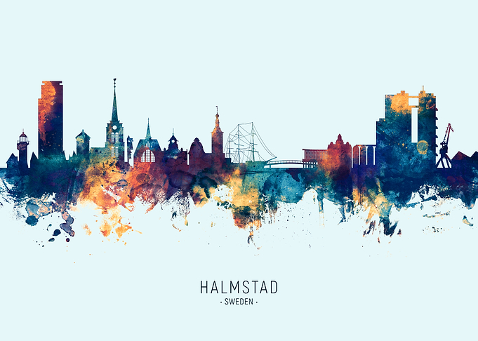 Halmstad Sweden Skyline