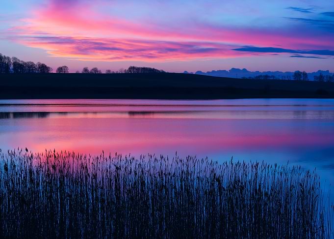 Beautiful Lake With Colorf