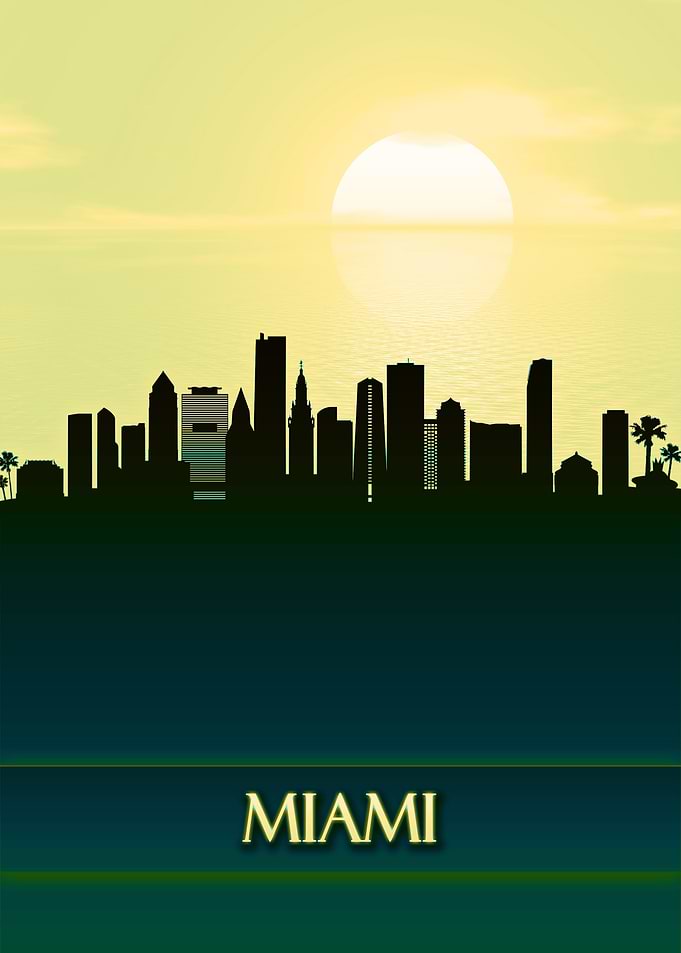 Miami City Skyline