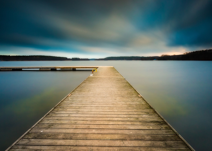 Lake Landscape With Jetty