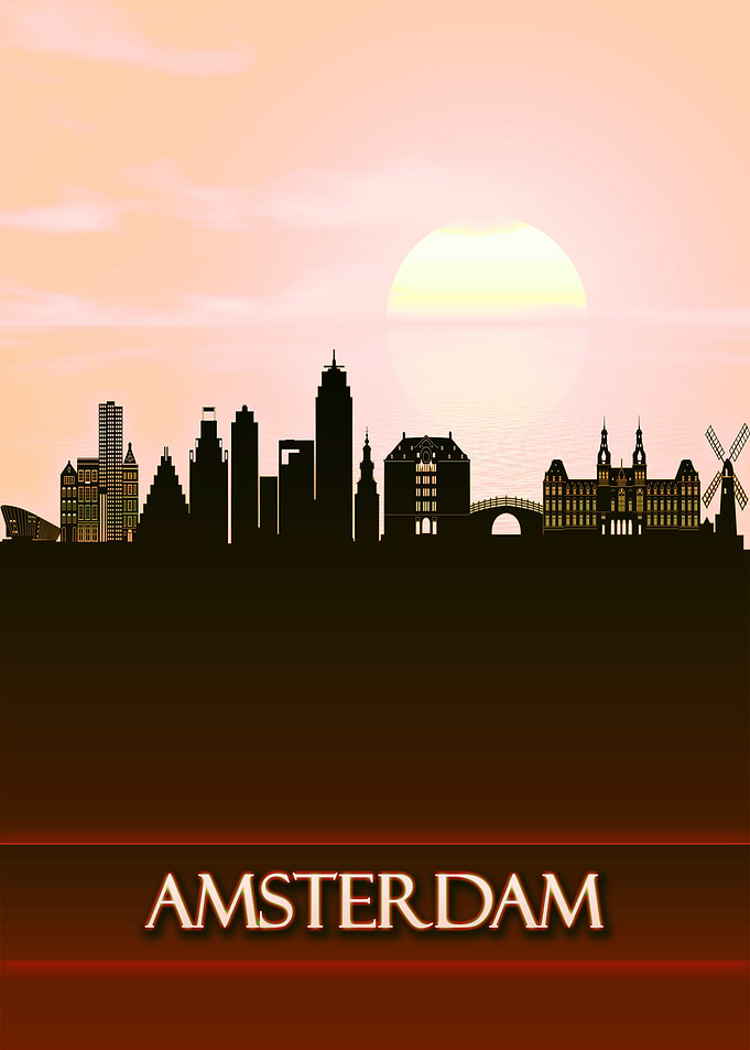 Amsterdam City Skyline