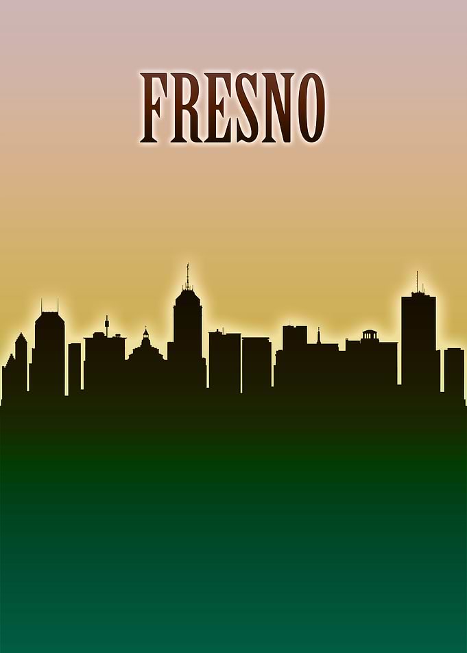 Fresno Skyline Minimal