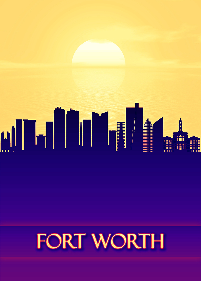 Fort Worth City Skyline