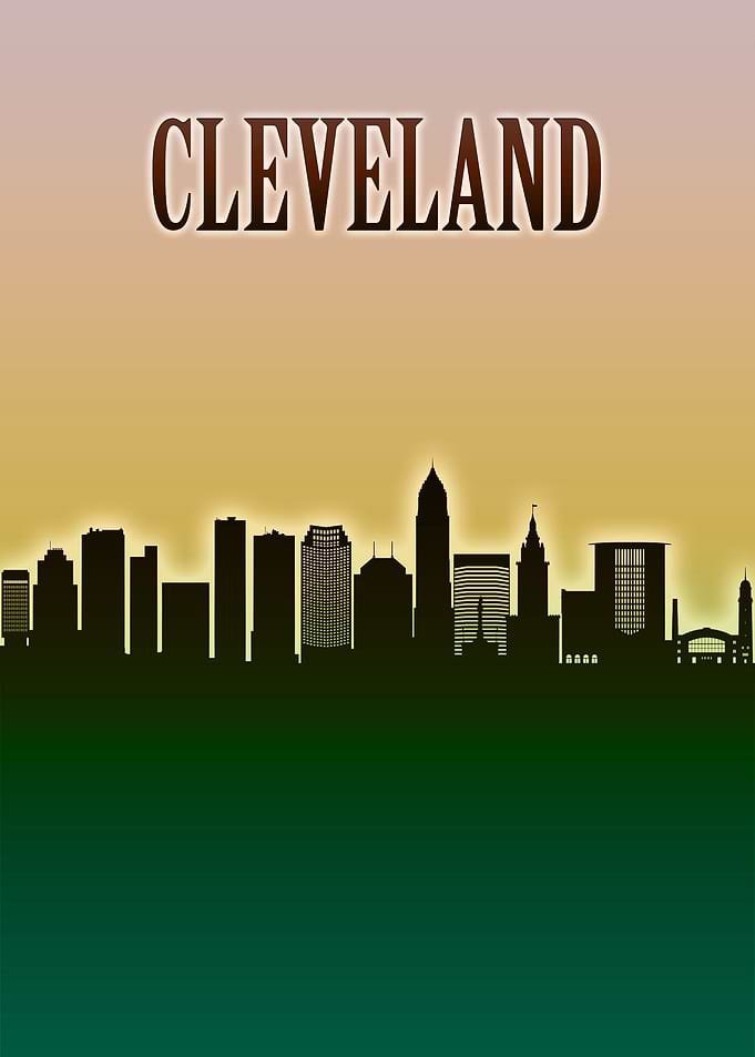 Cleveland Skyline Minimal