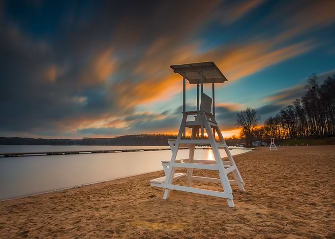 Lifeguard Hut On Lake Shor