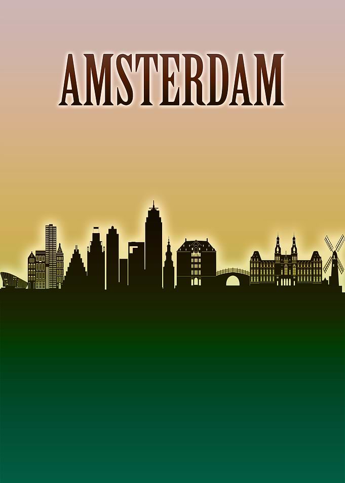 Amsterdam Skyline Minimal
