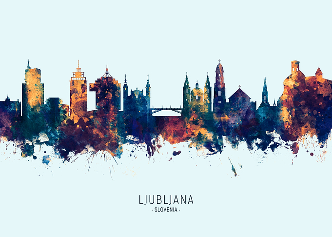 Ljubljana Slovenia Skyline