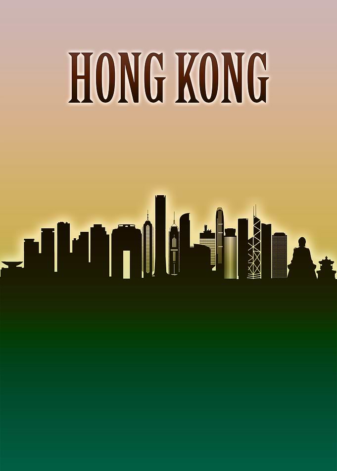 Hong Kong Skyline Minimal