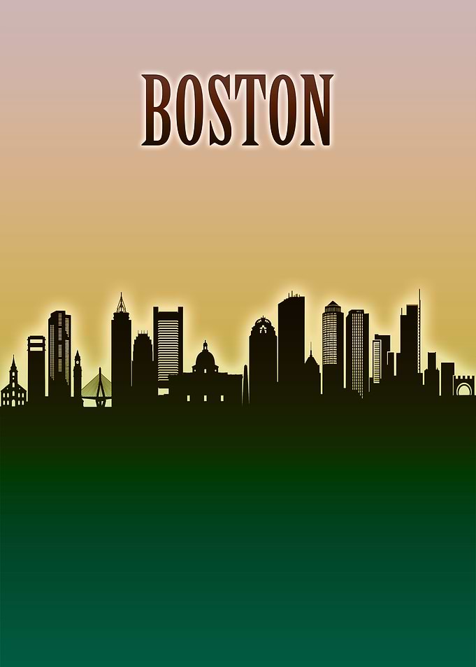 Boston Skyline Minimal