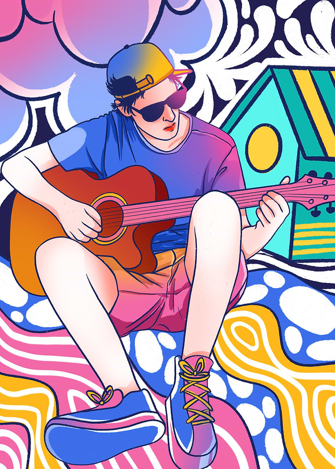 Girl Playing Guitar