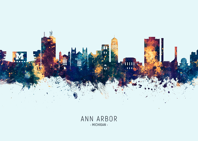 Ann Arbor Michigan Skyline