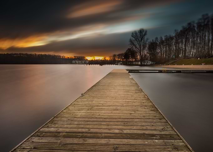 Lake Landscape With Jetty
