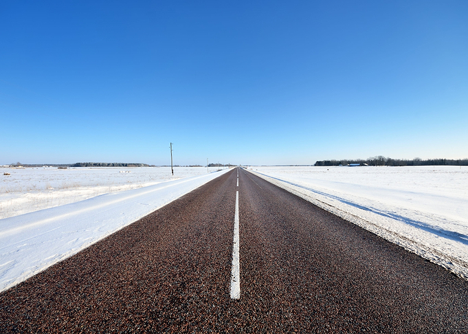 Classic Winter Scene Of A