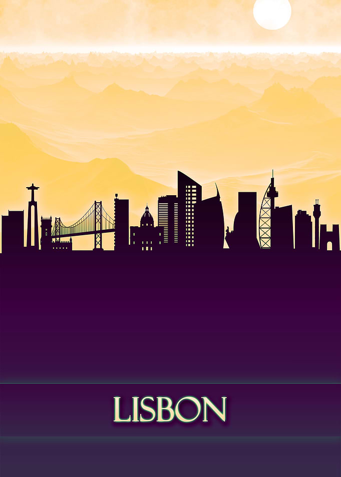 Lisbon City Skyline