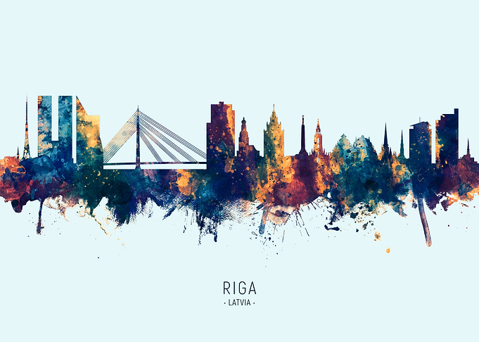 Riga Latvia Skyline