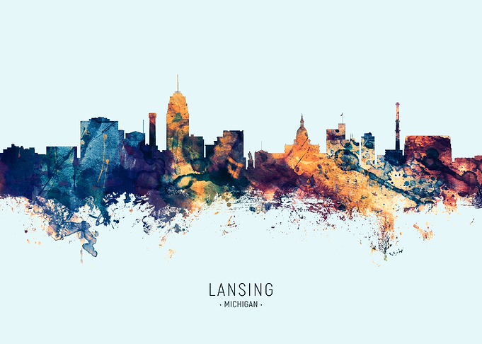 Lansing Michigan Skyline