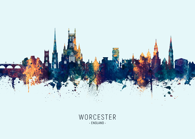 Worcester England Skyline