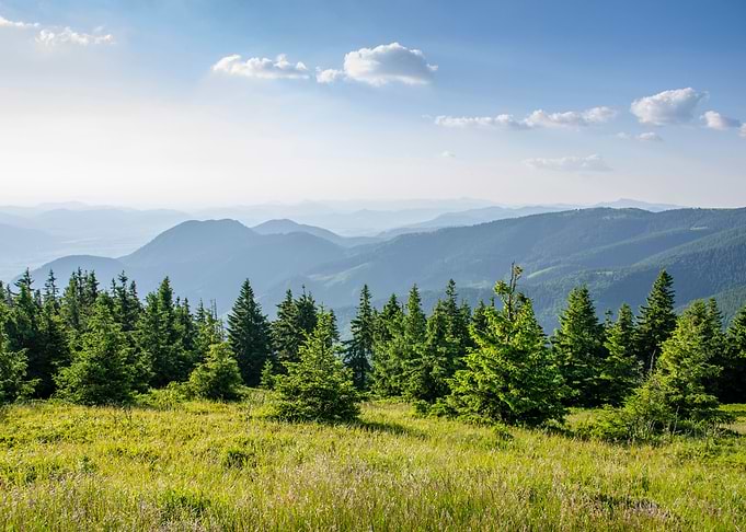 Slovakian Mountains In Sum