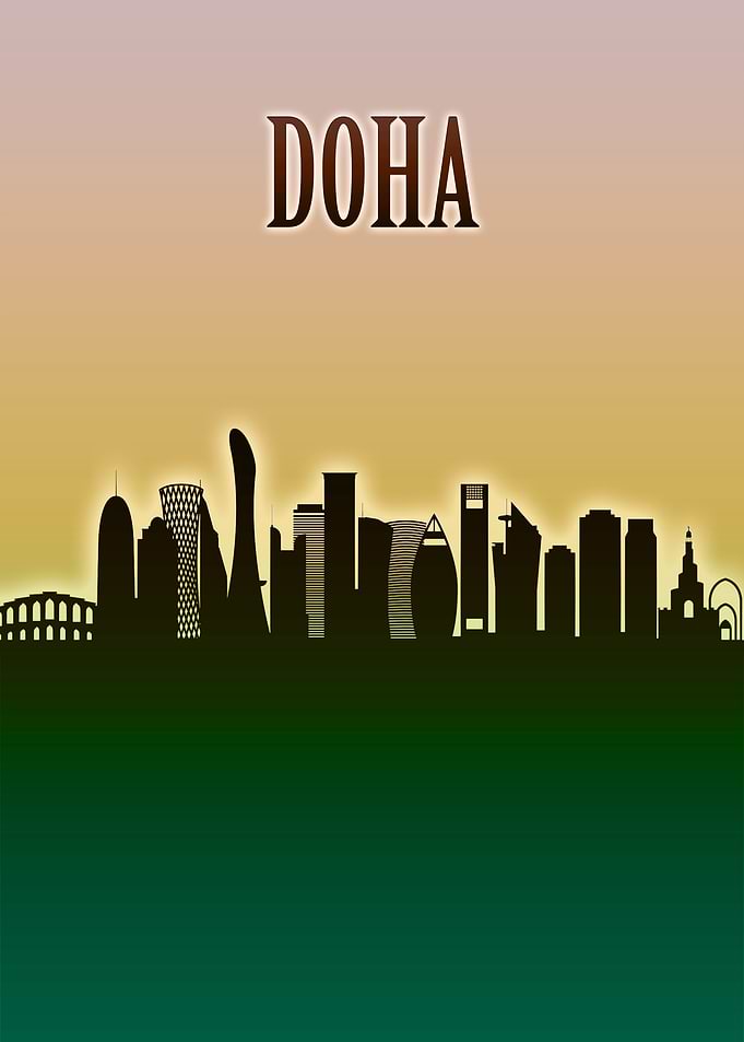Doha Skyline Minimal