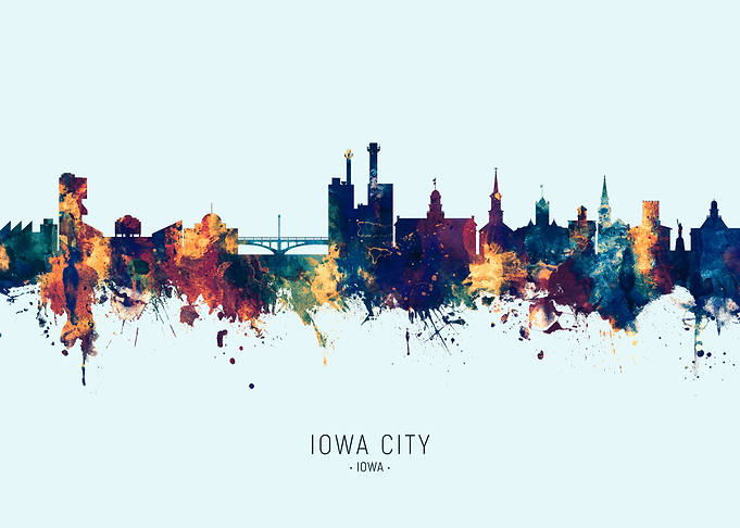 Iowa City Iowa Skyline