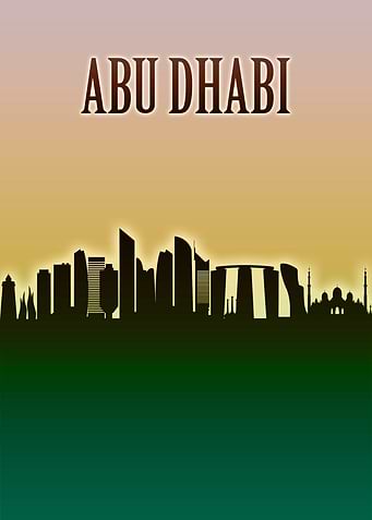 Abu Dhabi Skyline Minimal