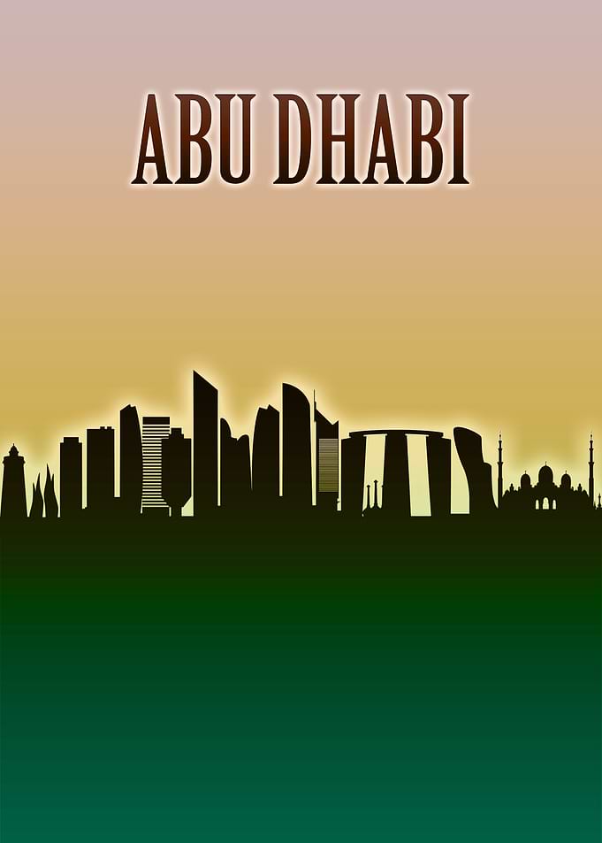 Abu Dhabi Skyline Minimal