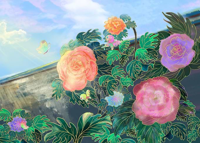 Roses And Natural Flowers
