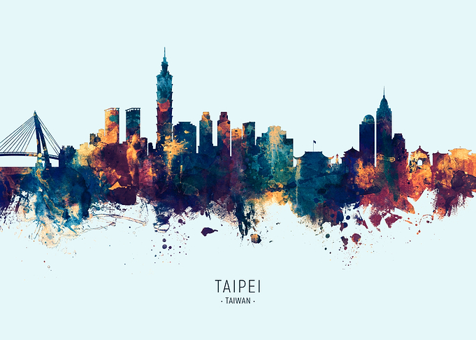 Taipei Taiwan Skyline
