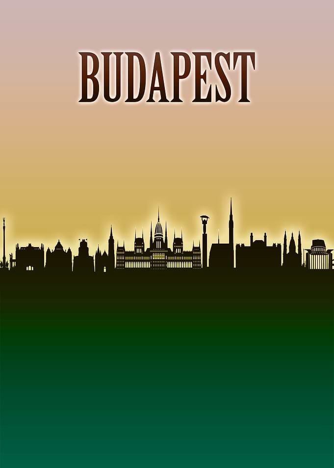 Budapest Skyline Minimal