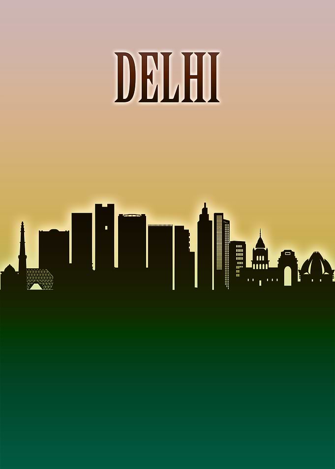 Delhi Skyline Minimal