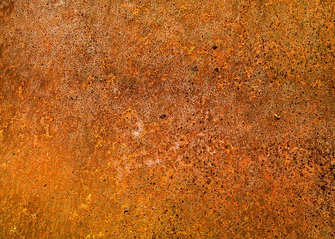 oxide on metal plate