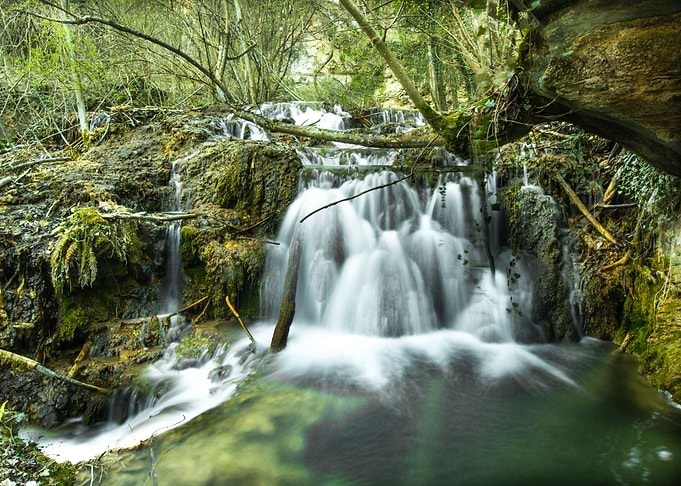 Mountain waterfall