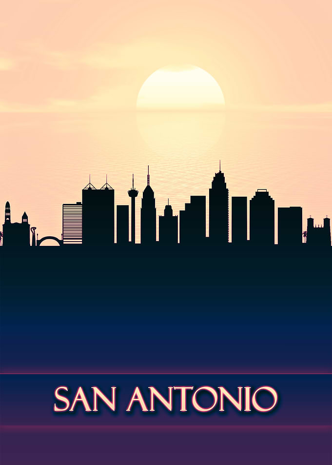 San Antonio City Skyline