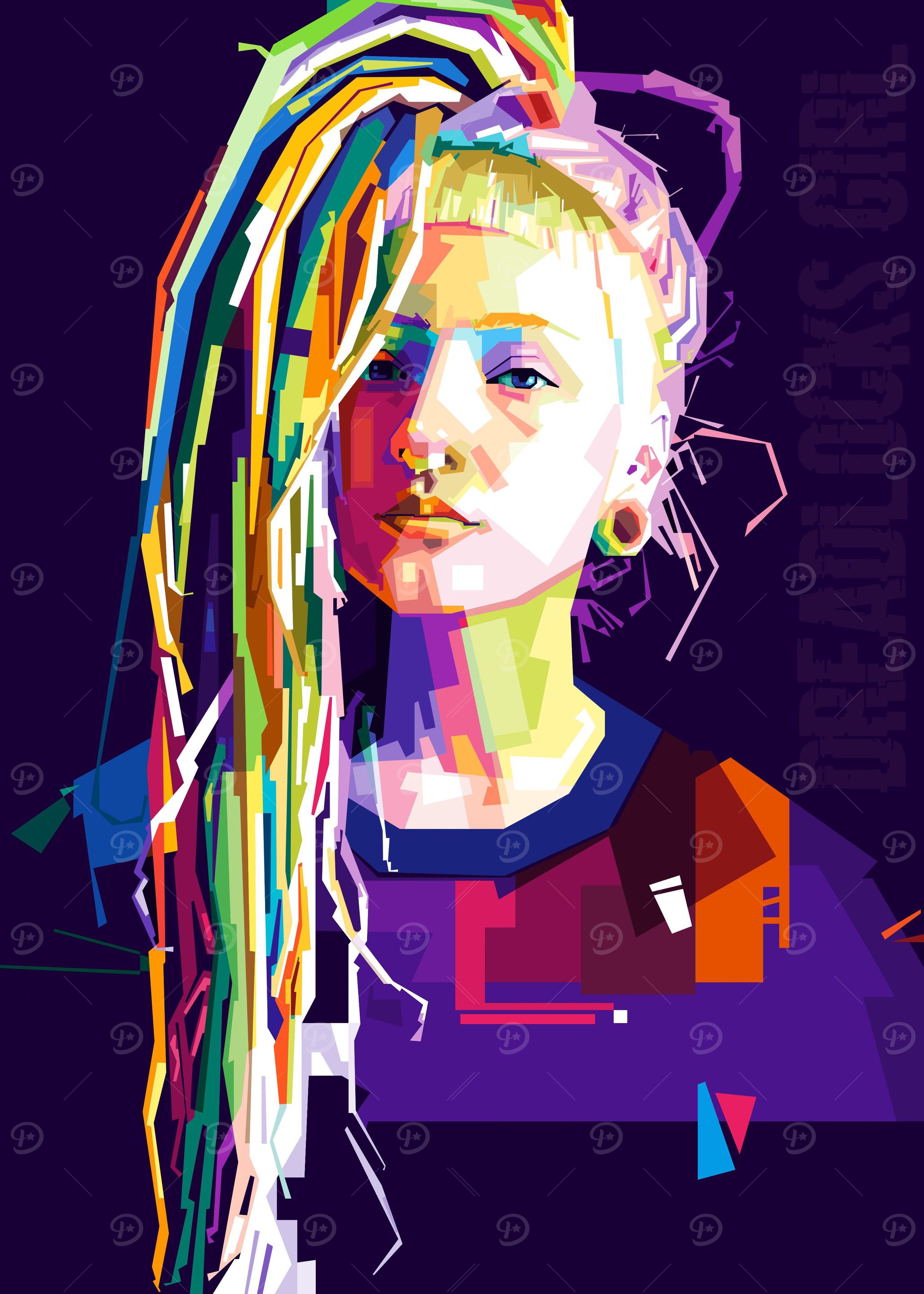 Dreadlocks Girl Popart