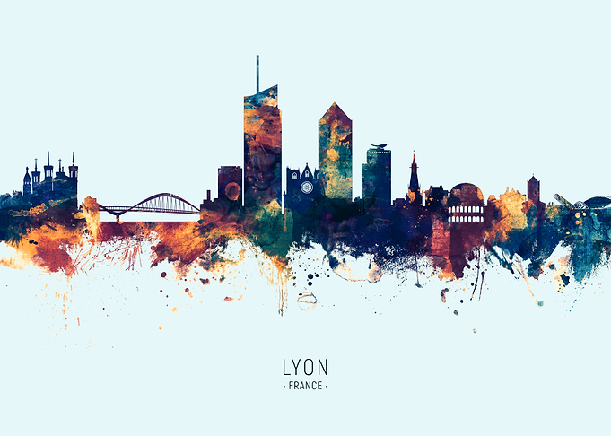 Lyon France Skyline